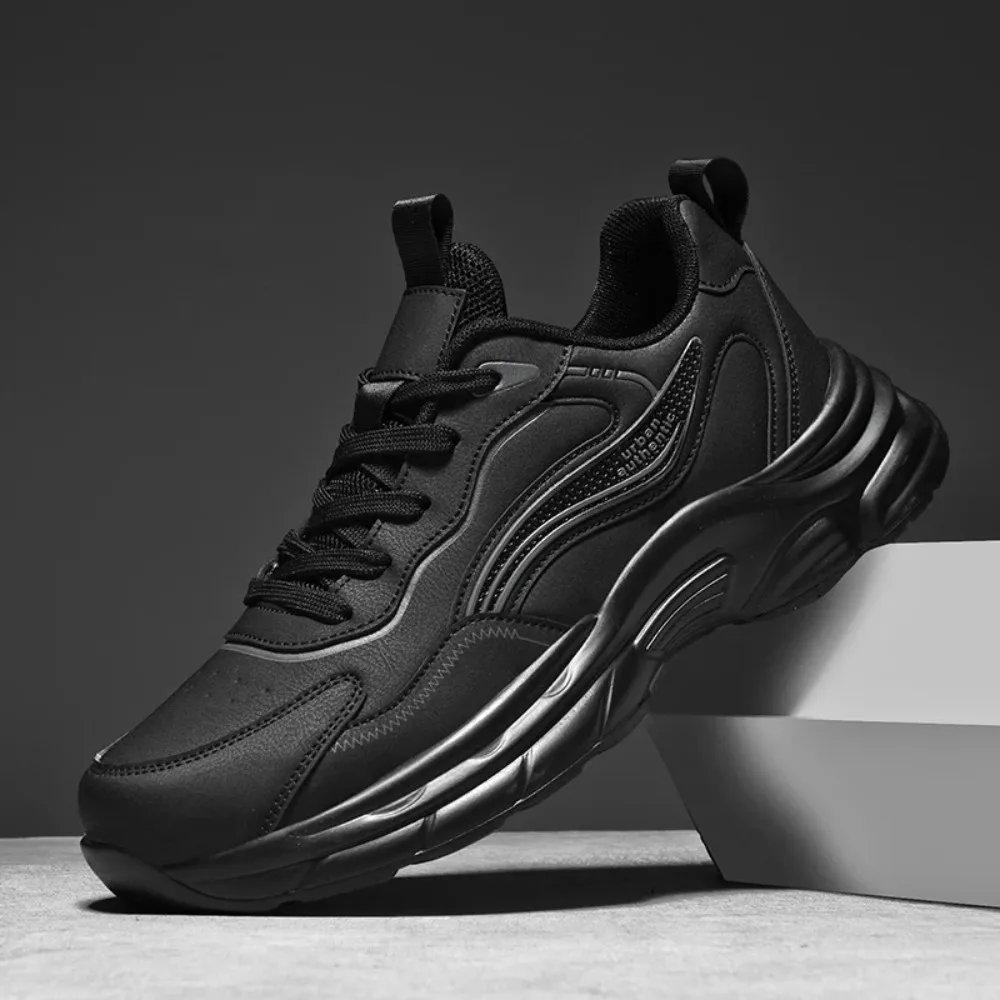 

Sports and leisure shoes, men's shoes, marathon oversized air cushioned shoes, fly woven all season rubber, wear-resistant, anti