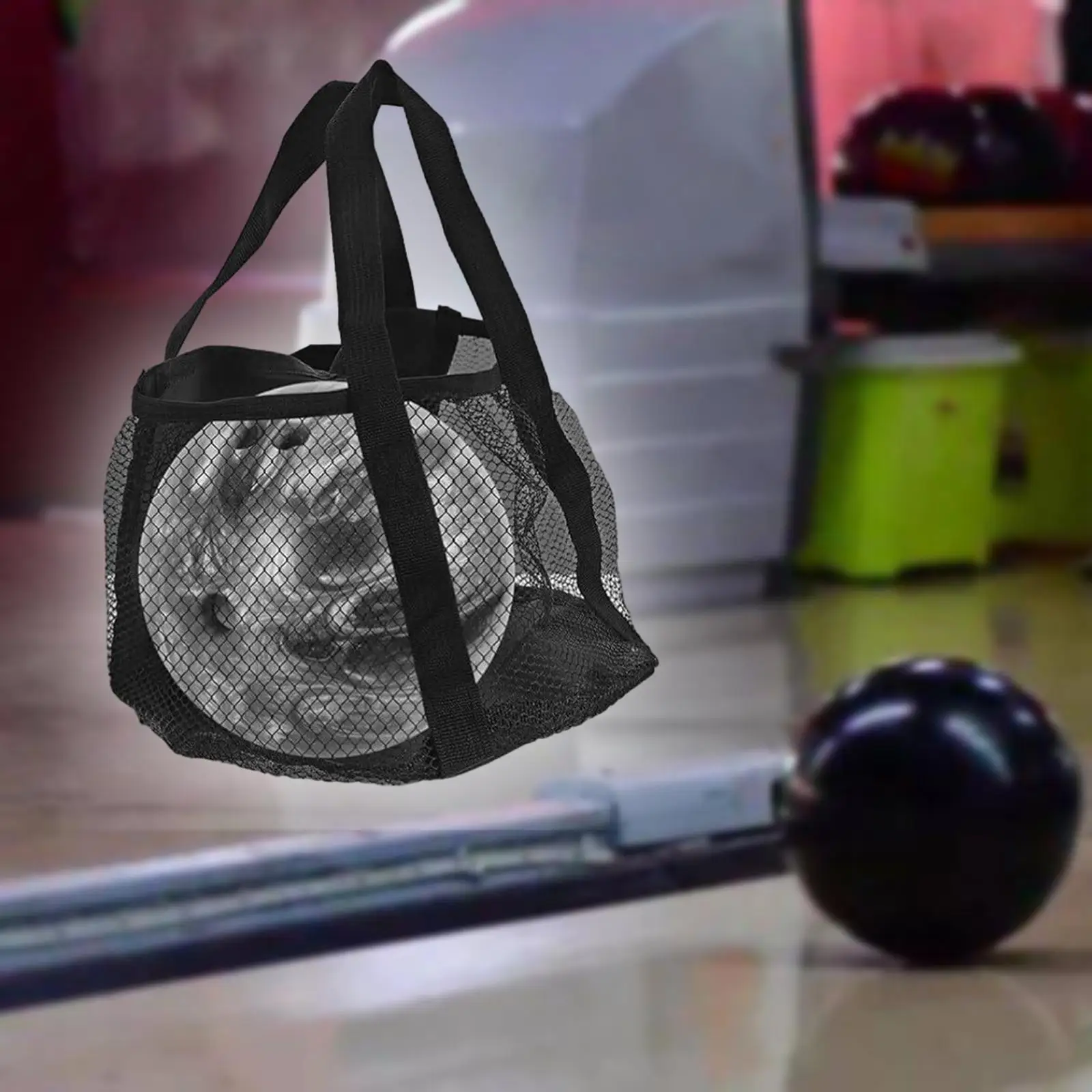 Bolsa de bolos para una sola bola, soporte para pelota de bolos, contenedor compacto, bolso de mano para gimnasio, deportes al aire libre