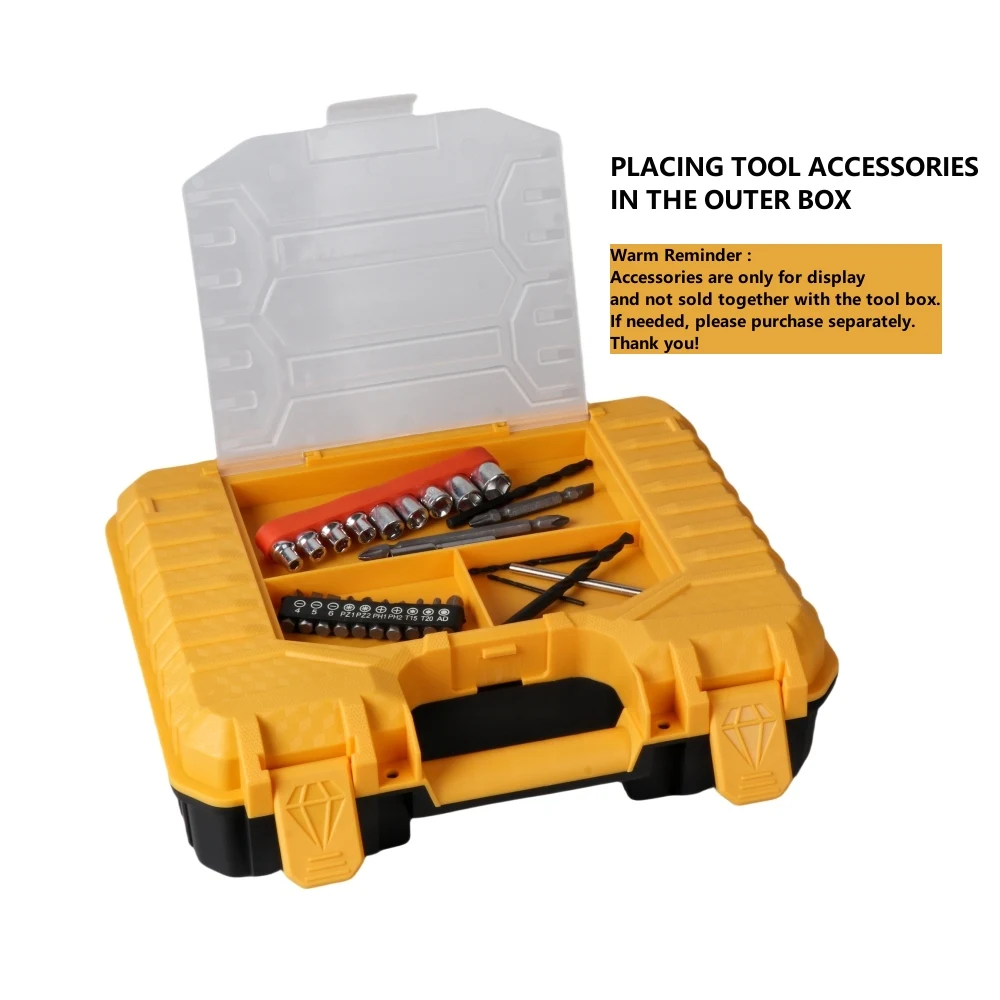 Tool Box Applicable To12V/16.8V/21V Electric Drill  Professional Plastic Case