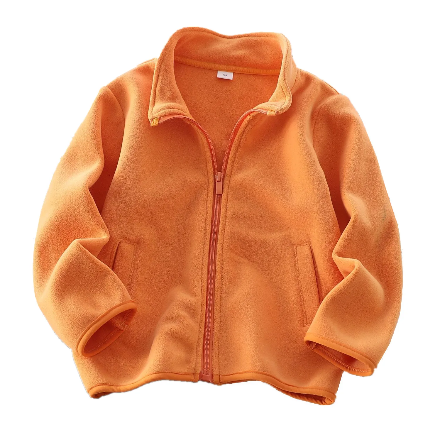 Children's Polar Fleece Sweatshirt 2025 New Spring Kids Warm Stand Collar Cardigan Coat For Boys Girls 3-13 Years Autumn Wear