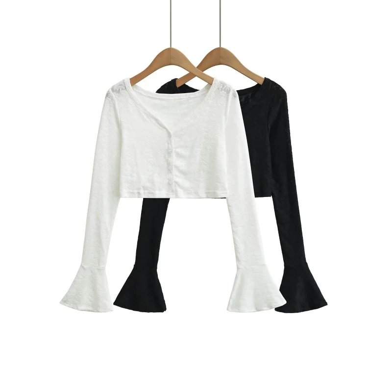 Pure Desire Lace Belted Halter Sleeveless Cardigan Two-Piece Set Slimming Sun Protection Summer Versatile Short Sleeve