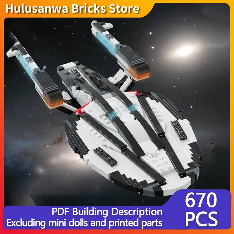 

Space Battle Cruiser Model MOC Building Bricks War Equipment Modular Technology Gifts Holiday Assemble Children Toys Suit