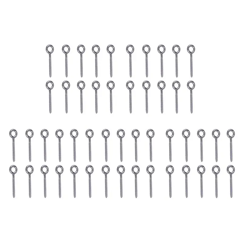 thivn-50-pack-stainless-steel-eye-shape-screws-metal-hook-wood-terminal-ring-eyelet-hooks-self-tapping-screws-m6