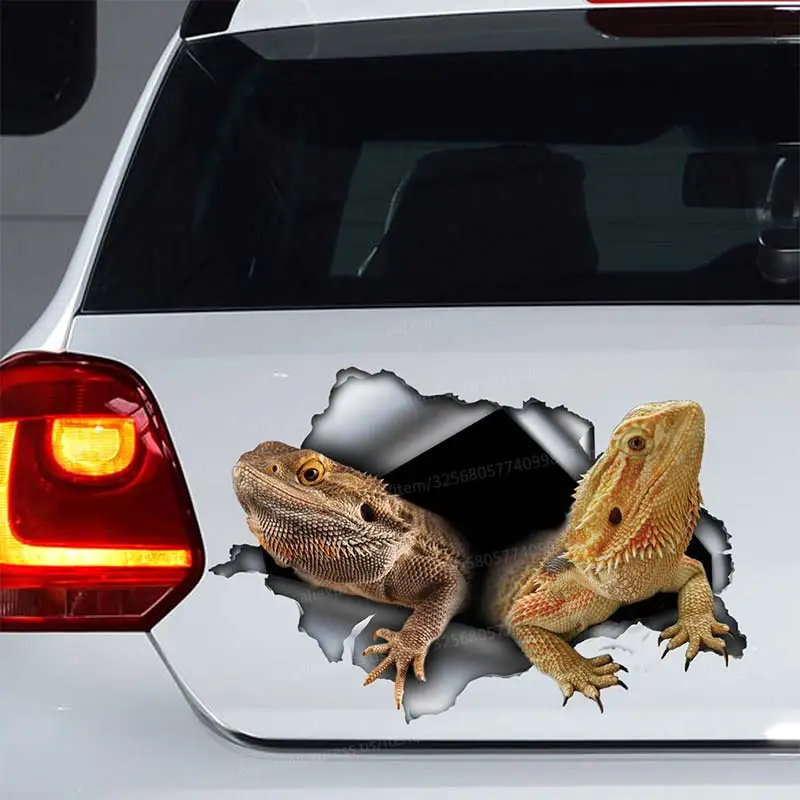 Bearded lizard Car Sticker Waterproof Vinyl Decal on Bumper Rear Window Laptop Self-adhesive Decal For Car Accessories SH78