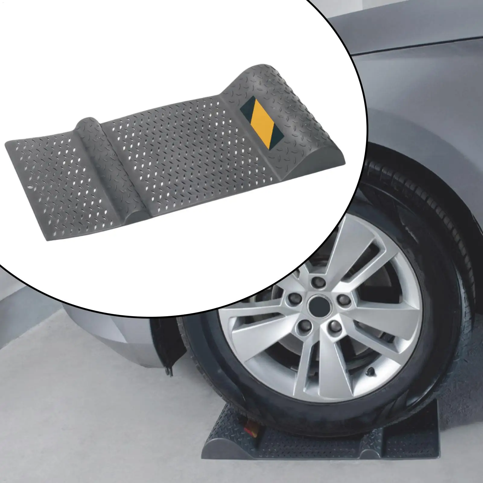 Non-Slip Garage Car Parking Mat Auto Wheel Chock Positioning Stopper Pads For Truck Trailer Shed Driveway Auto Golf Cart