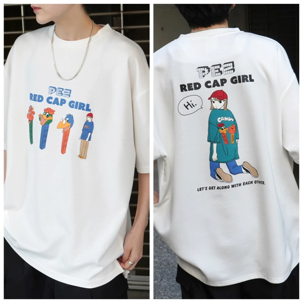 

Summer Woodchucks Red Cap Girl print round neck short sleeve T-shirt Quick dry antibacterial sun protection short sleeve