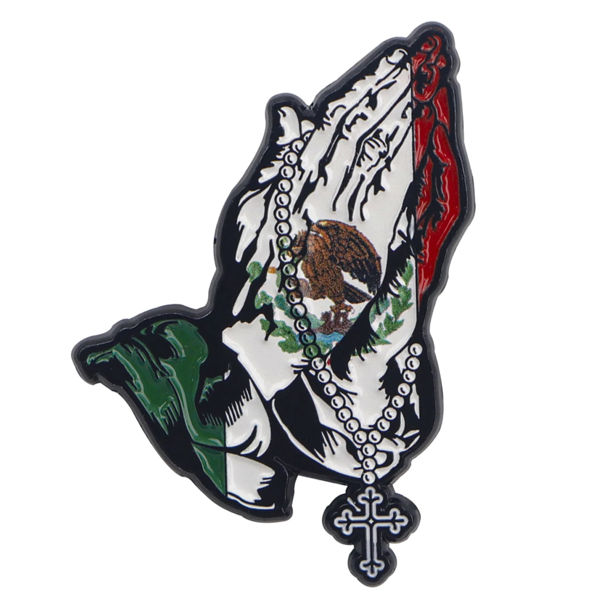 Mexican Flag Enamel Pin Prayer Gesture Brooches for Women Men Lapel Pins Eagle Badges Clothes Accessories Fashion Jewelry Gifts image 6