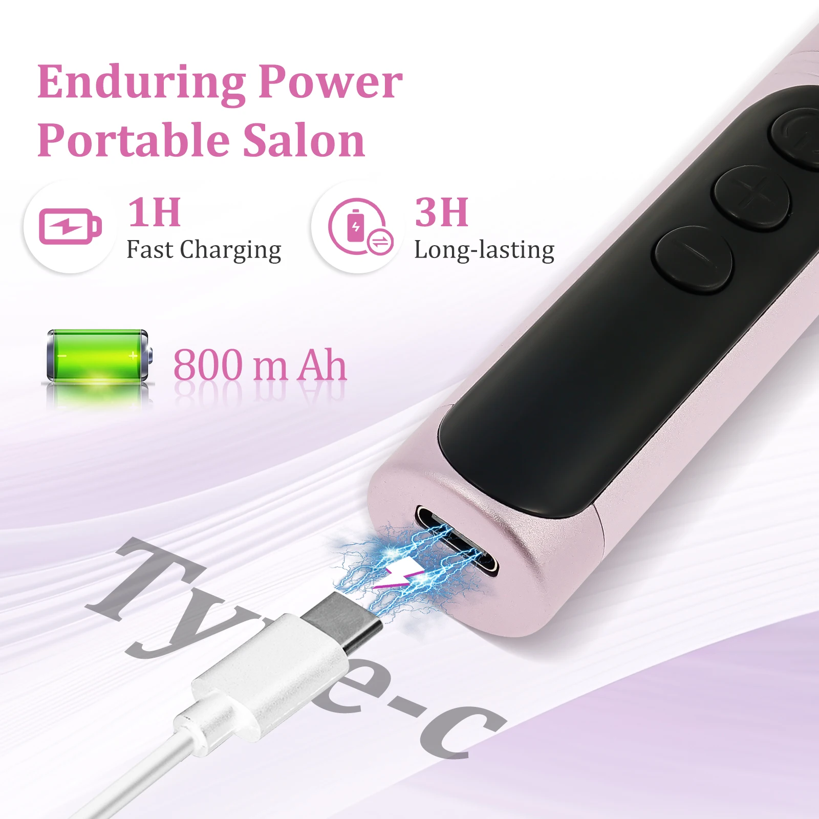 آلة حفر الأظافر الكهربائية القابلة لإعادة الشحن المهنية 35000 دورة في الدقيقة ملف ساندر الأظافر لأداة تلميع تقشير صالون الأظافر #5