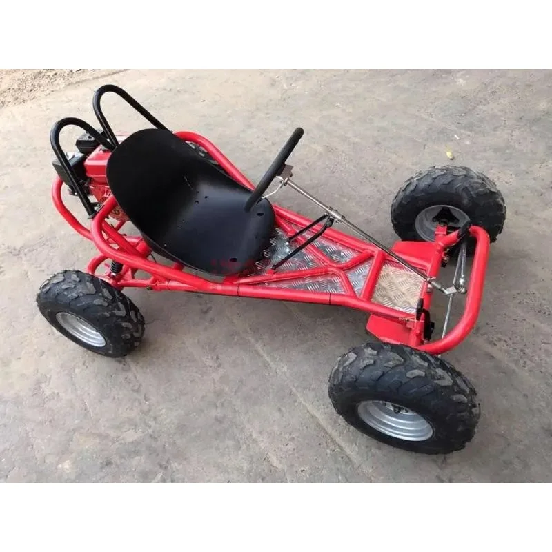 

168CC Modified Four-wheeled Front Steering Rear Axle Rear Axle 6-inch Wide Tire Motorcycle Drift Kart Modified Full Frame