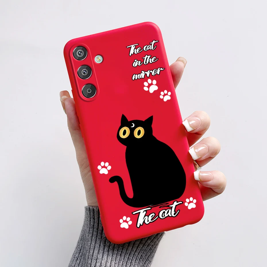 For Samsung Galaxy M15 M55 5G Case 2024 Stylish Painted Coque Soft Matte Silicone Phone Back Cover For Samsung M 55 M 15 Fundas