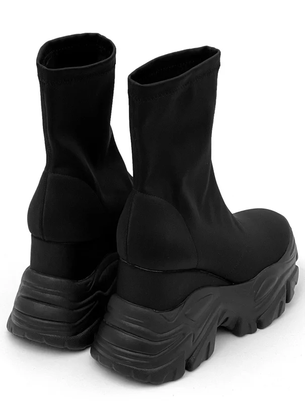 

Slimming High-Rise Desert Boots Leather Patchwork Casual Spor Personalized ort Boots Ele Leisure So Boots