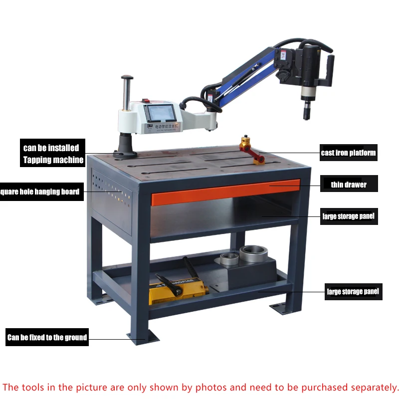 LYREIGN-Máquina De Tapping Elétrica Com Mesa De Trabalho, Servo Motor, GSJ02 Console Tapper