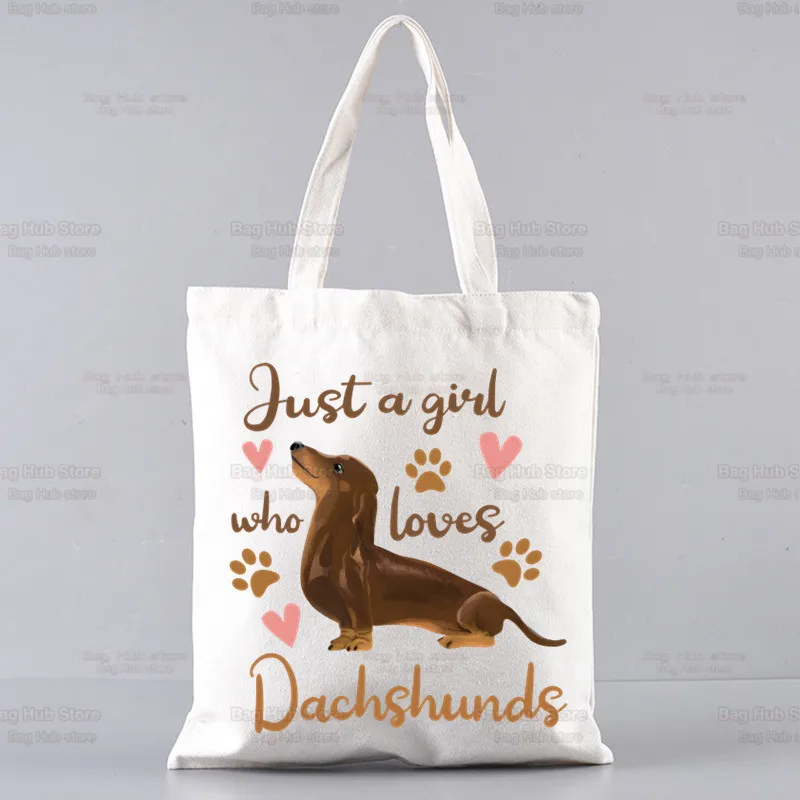 Anatomy Dachshund Dog I Do What I Want Shopping Bag Women Pattern Handbag Casual Large Top-handle Bags for Women