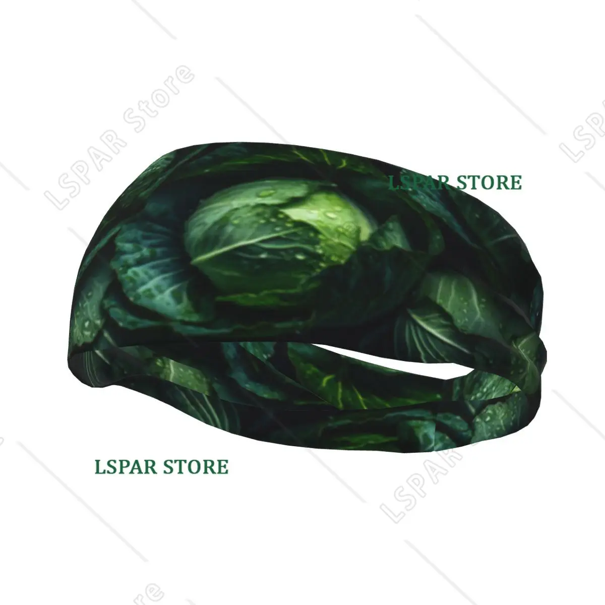 

Sports Headband Farm Cabbage Heads With Water Drops Fitness Sweatband Absorbent Cycling Jog Hair Bandage