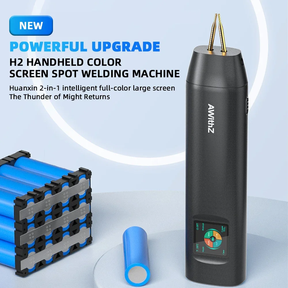 Upgraded H2 H1 Big Color Screen 90 Gears Spot Welder Adjustable Powerful Handheld Digital Spot Welding Machine Auto18650 Battery