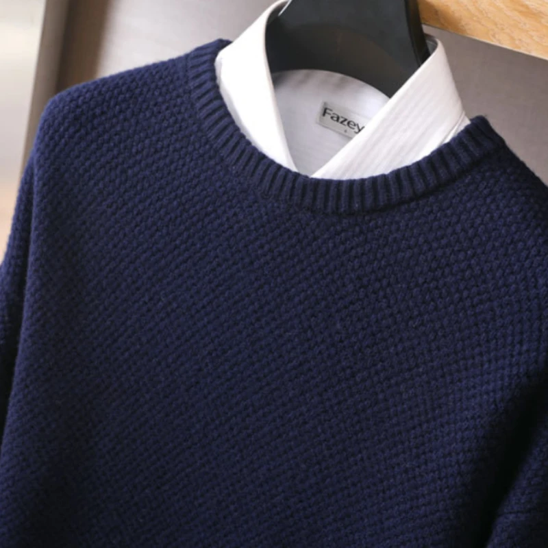 Men Wool Sweater High Neck Pullover Winter Warm Men Clothes Sweater