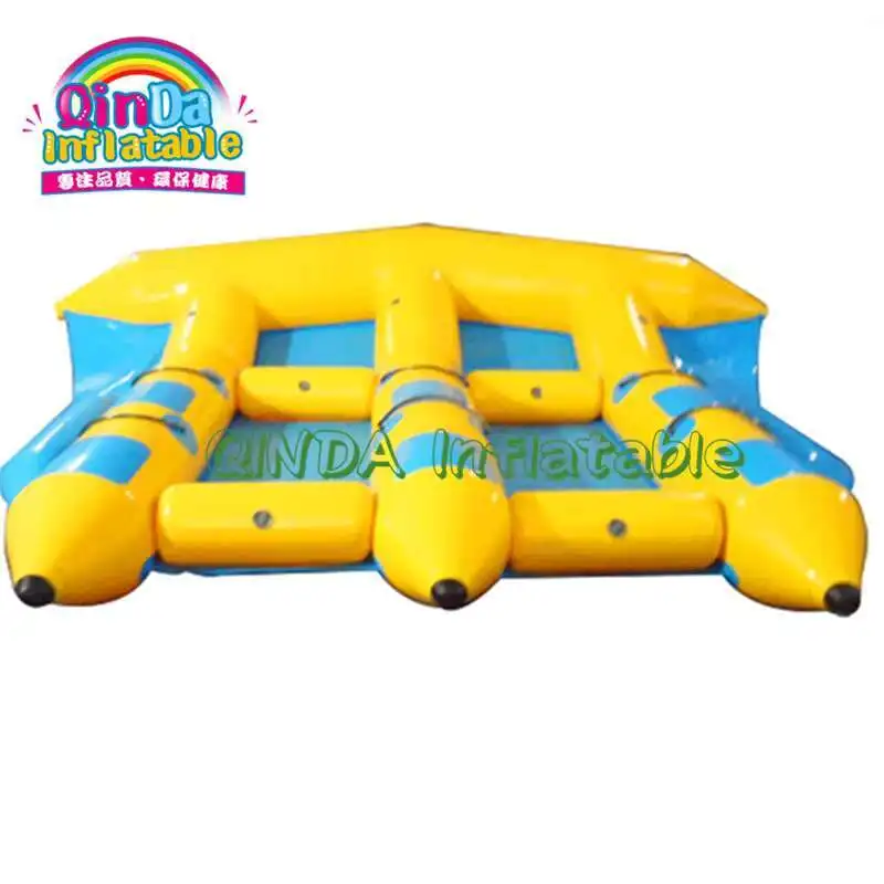 Summer Hot Water Play Games 3 Tubes Inflatable Flying Banana Fish/Flying Towables For Water Sports Toys