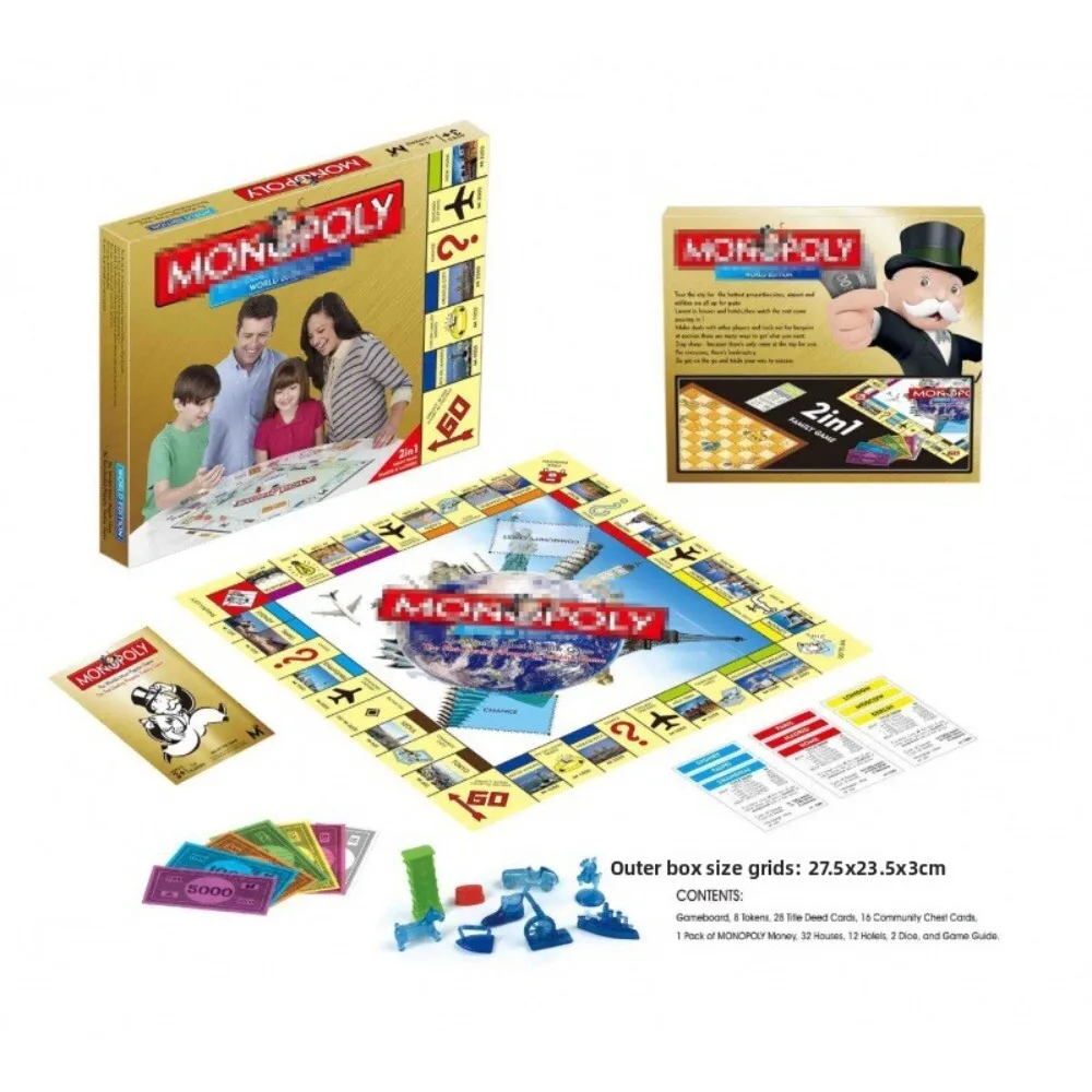 

Детская подарочная доска с мультяшным узором, английские игральные карты, игра в шахматы, настольная развивающая игрушка для детей, обучающая веселая активность