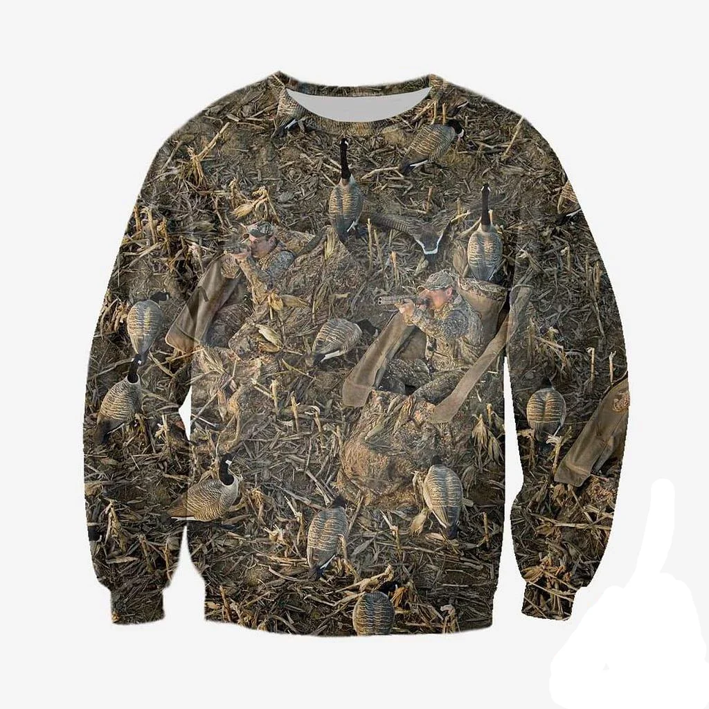 New 3D full print duck hunting sweatshirt street casual sweatshirt/hoodie/zipper hoodie unisex fashion sweatshirt