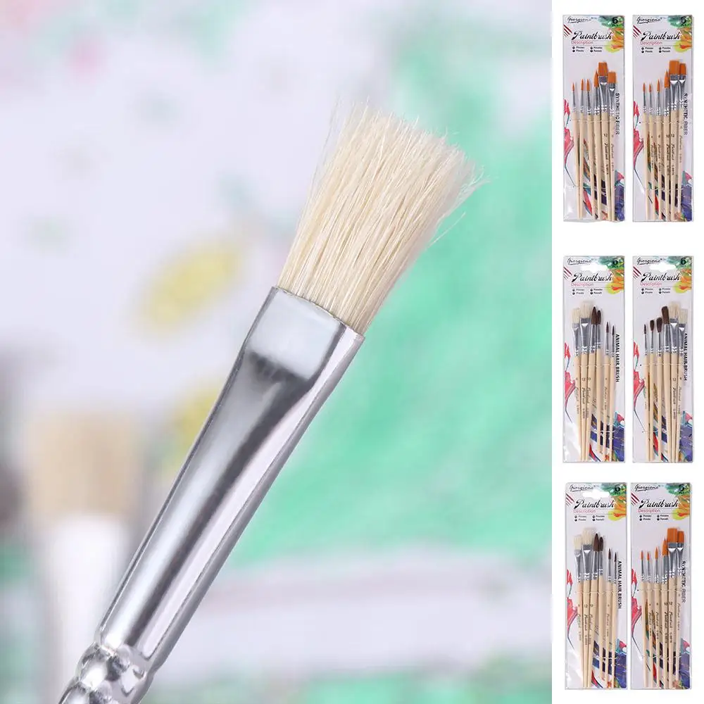 12pcs Orange Soft Fiber Paint Brush Set Plastic Soft Grip Nylon Painting Pen Classical Traditional Hook Line Pen Art Class