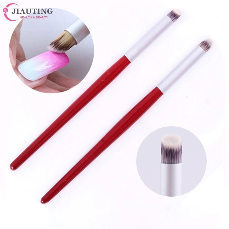 1PC Nail Drawing Art Brush Gradient Starry Dizzy Dye DIY UV Gel Nail Brushes Oblique Mouth Brush Nail Gradual Painting Pen Tool