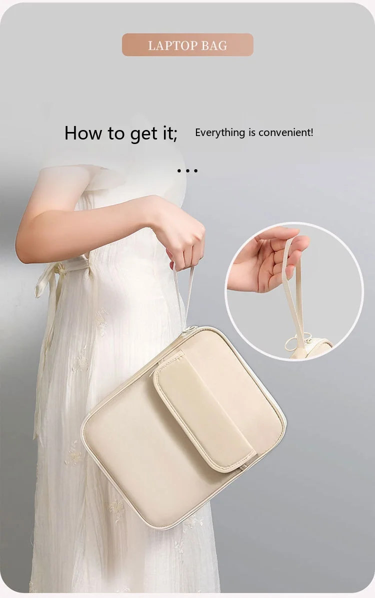 Elegante Tablet-Hülle 11-13 Zoll PU-Schutztasche für iPad mit Plüschfutter – Detail 9