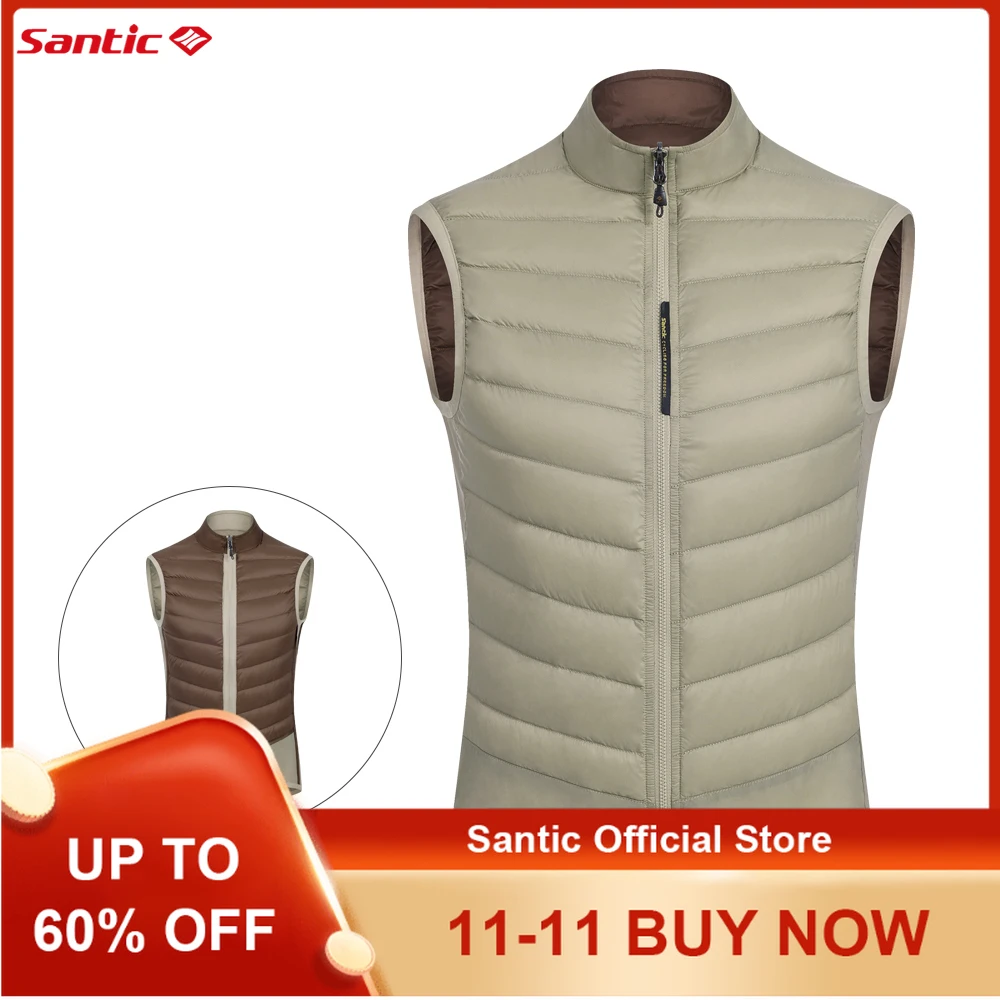 

Santic велосипедный жилет, теплый жилет для езды на дорожном велосипеде, легкий дышащий ветрозащитный велосипедный жилет