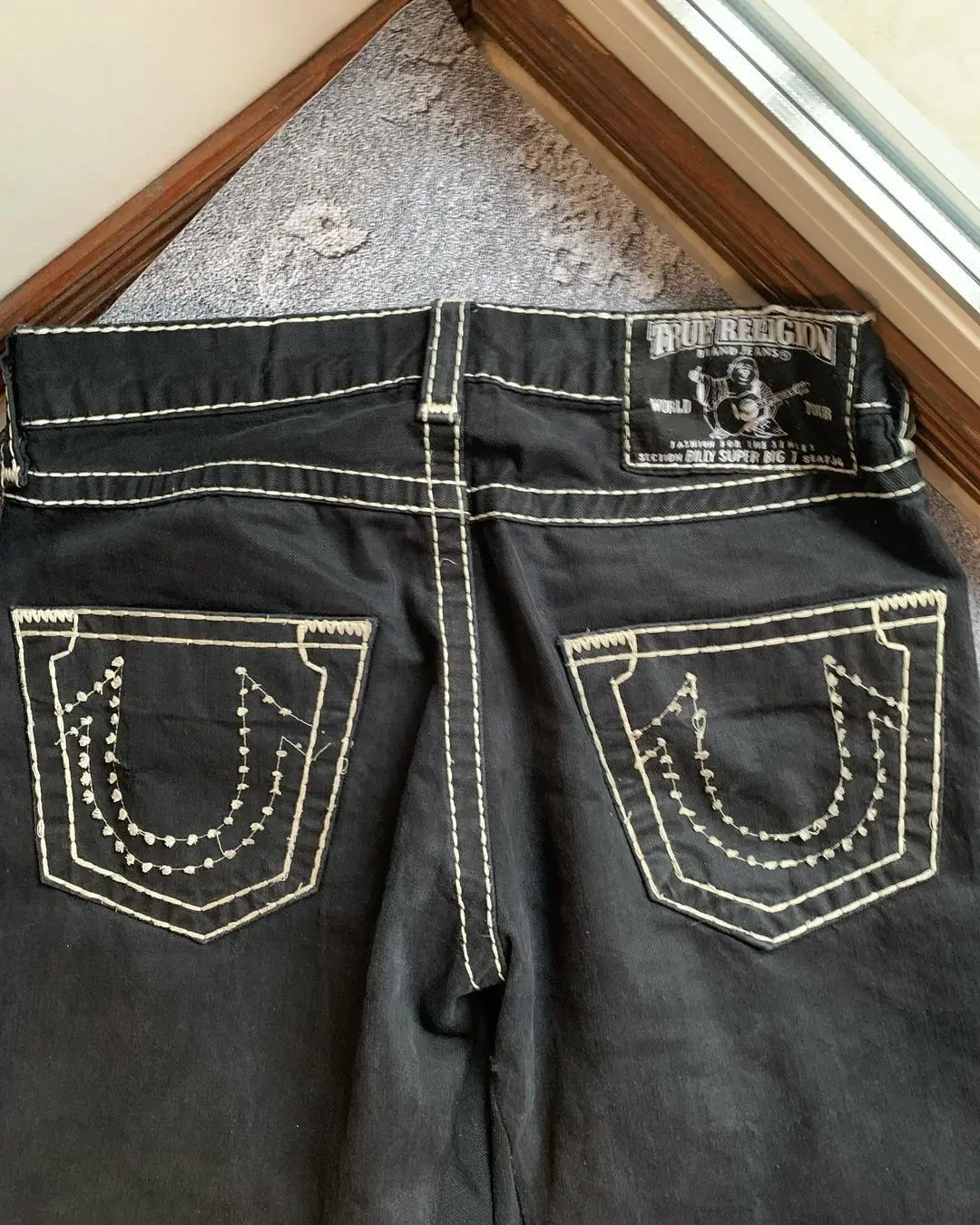 Cintura alta y2k vintage gótico verdadeiro jeans religioso masculino bordado lazer calças jeans perna reta perna larga jeans feminino