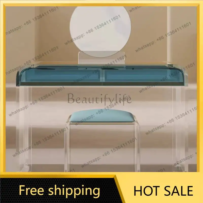 zj.Minimalist Narrow Makeup Table European Nordic Drawers Bedroom Dressing Table Bedroom Lounges Coiffeuse Chambre Furniture Hom