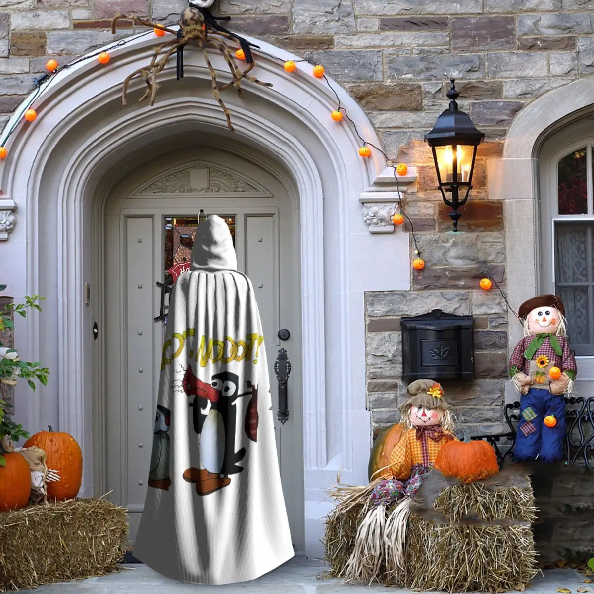 Pinguino Noot Noot Mantello lungo con cappuccio Strega Costume medievale Mantello cosplay HalloweenParty Adulto Unisex