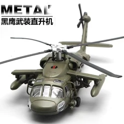 Black Hawk Armed Helicopter ﻿and Rescue helicopter model acoustooptic military aircraft model Toy Ornament Gift