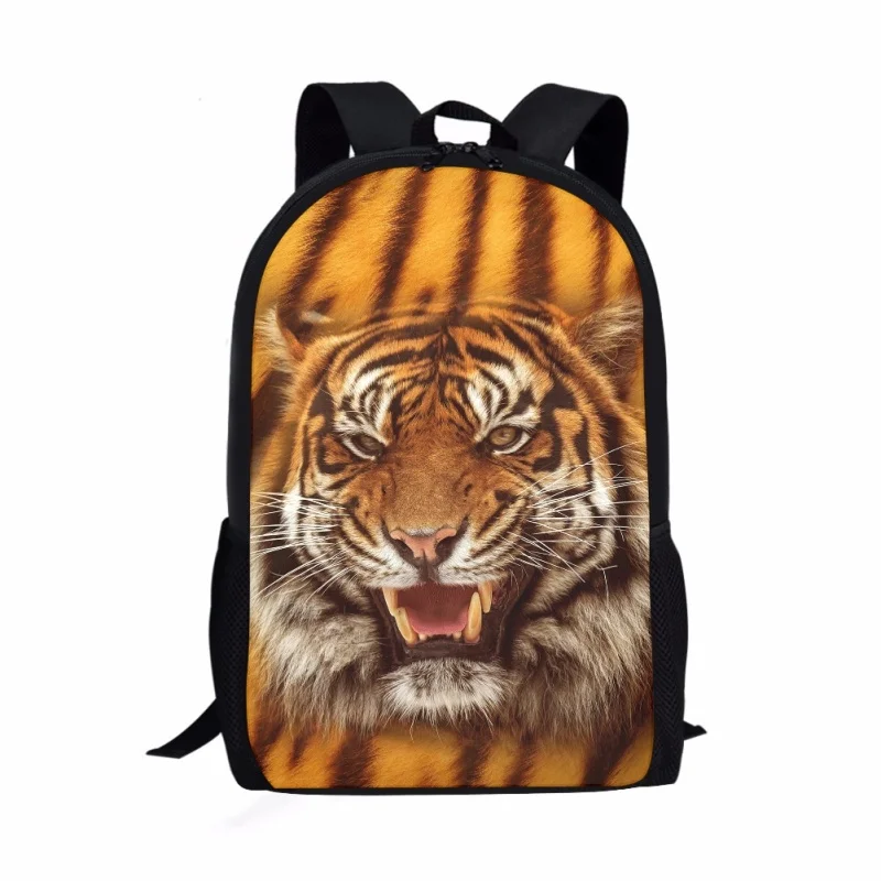 Tiger Animals Pattern Print Boys Girls Backpack Teenager Laptop Bag Students School Bag Daily Casual Backpack Travel Rucksacks