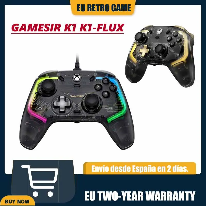 Manette de jeu filaire Kaleid Flux pour Xbox avec effet Hall, compatible avec Xbox Series S, Xbox Series X, Xbox One, PC, Steam