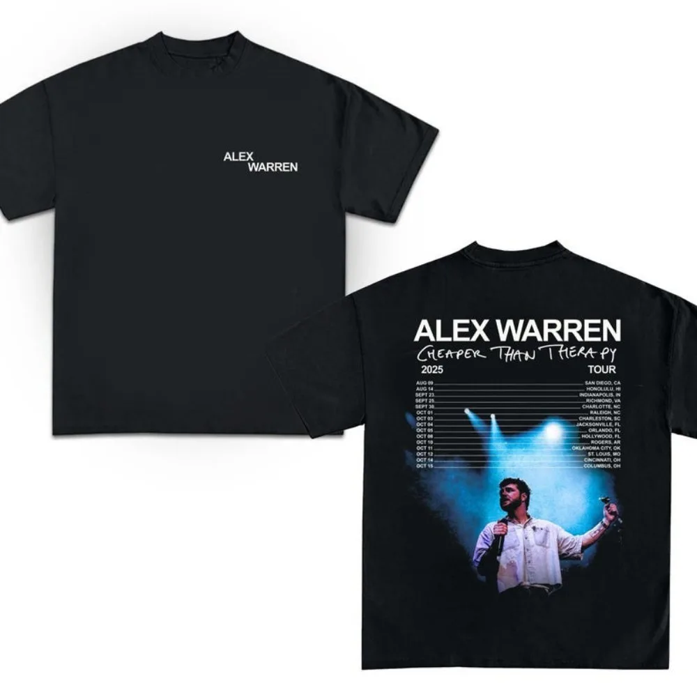 

Alex Warren T-Shirts Merch Summer Unisex Short Sleeve Tee Streetwear Cotton HipHop T-shirt