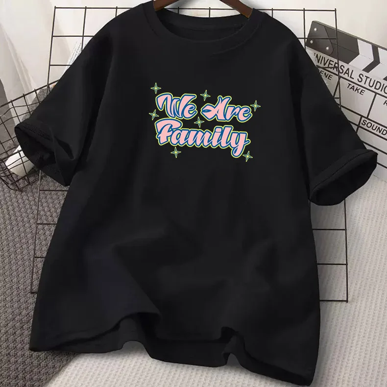 Summer New Letter Graphic Printing Women T-shirts Fashion Streetwear Casual Loose Oversize O-neck Couple Short Sleeve Tops