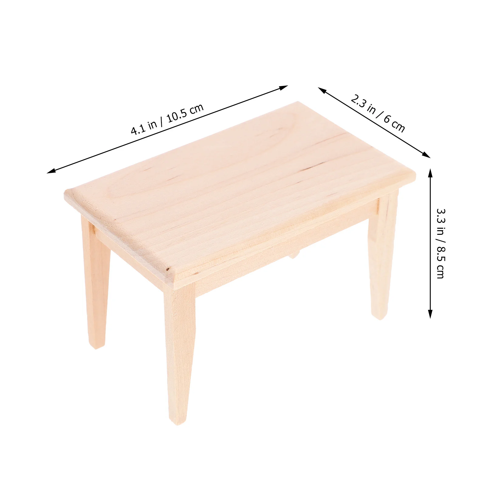 Petite table de cuisine en bois, meuble rétro, modèle banc, jouet