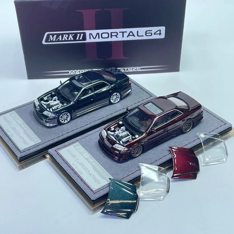 In stock 1:64 Pursuer MARK II JZX100 alloy miniature replica vehicle model, boy toy gift, room collection statue