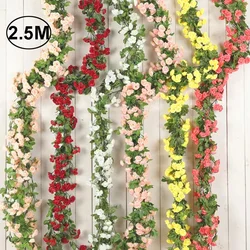 2.5M Artificial Peony Rattan Rose Flowers Rattan Peony String Wedding Party Holiday Garden Home Decoration