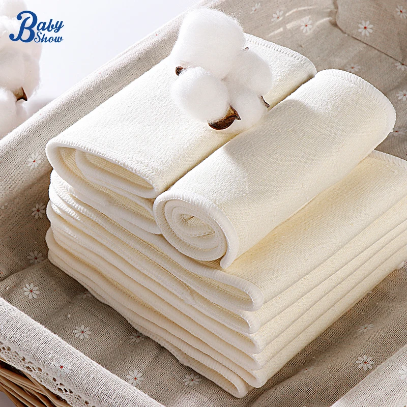 8pcs/Set Reusable Washable Inserts Boosters Liners for Real Pocket Cloth Nappy Diaper Microfibre Bamboo Charcoal Hemp Insert