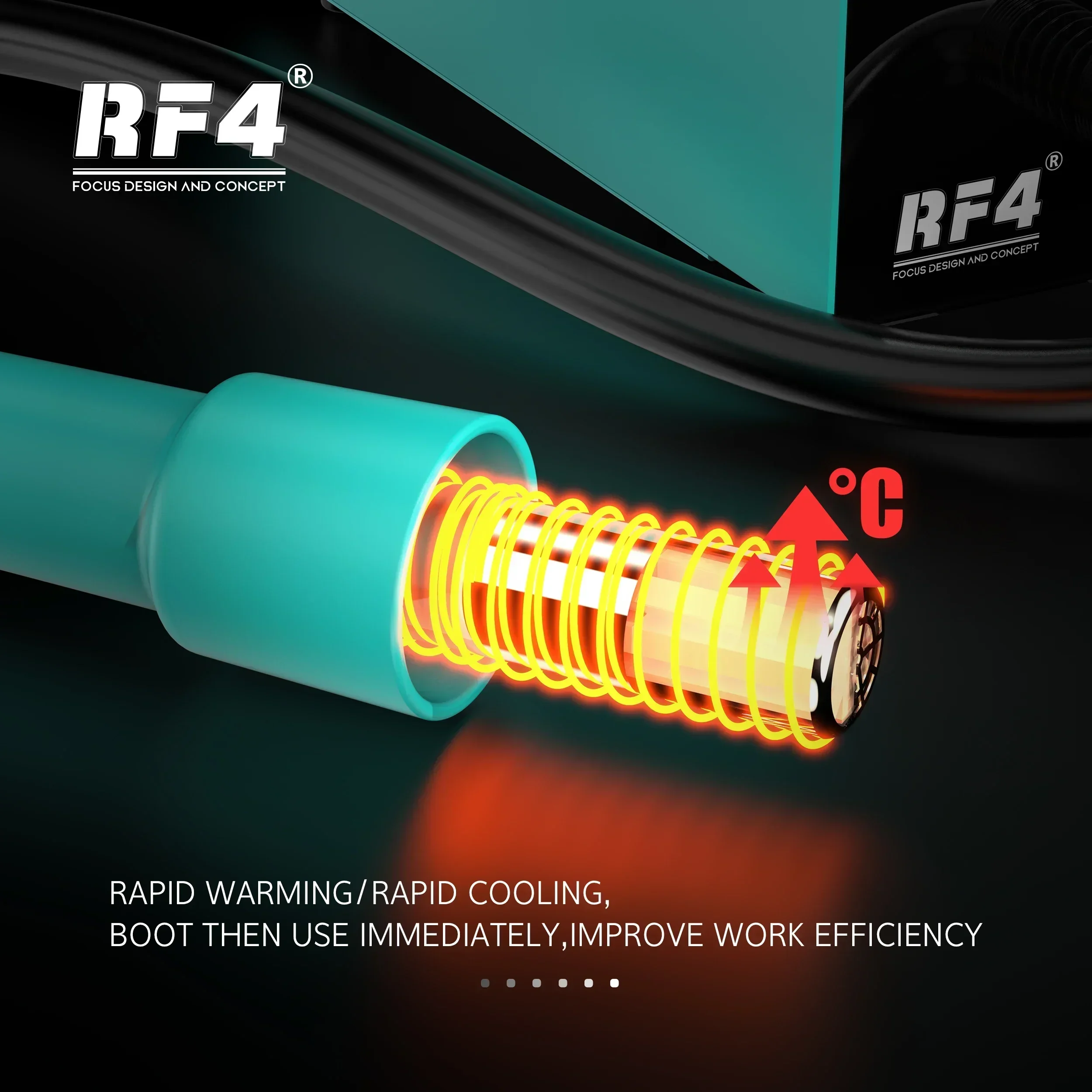 Imagem -04 - Estação de Dessoldagem de ar Quente Inteligente Rf4 Rf-h5 800w Pistola de Calor Rápido Estação de Retrabalho de Chip Bga para Reparo de Dessoldagem Eletrônica