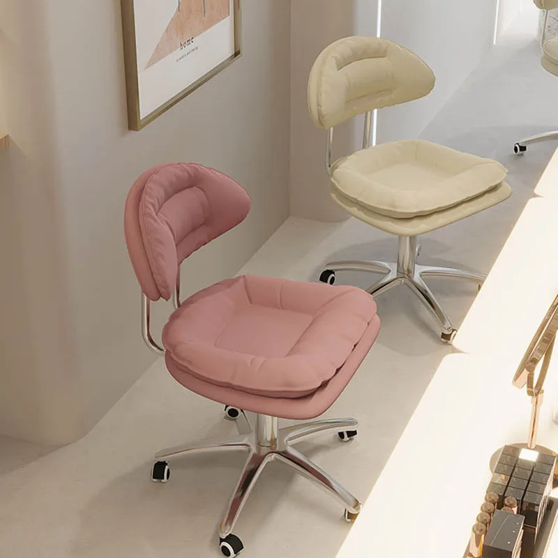 

Luxury Armchair Backrest Chairs Pedicure Wheels Nail Shop Swivel Shop Barber Chair Hairdresser Stoel Hair Salon Furniture AA