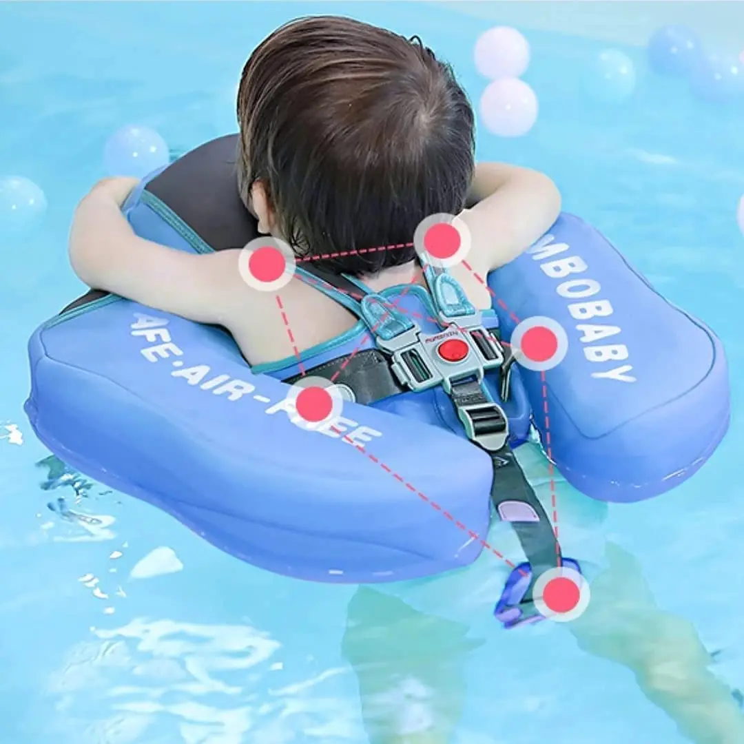 Mambobaby Float Met Luifel Baby Zwemring Voor Zwembad Met Verwijderbare Upf 50 + Zon Luifel Niet Opblaasbare Baby Float Zwemtrainer