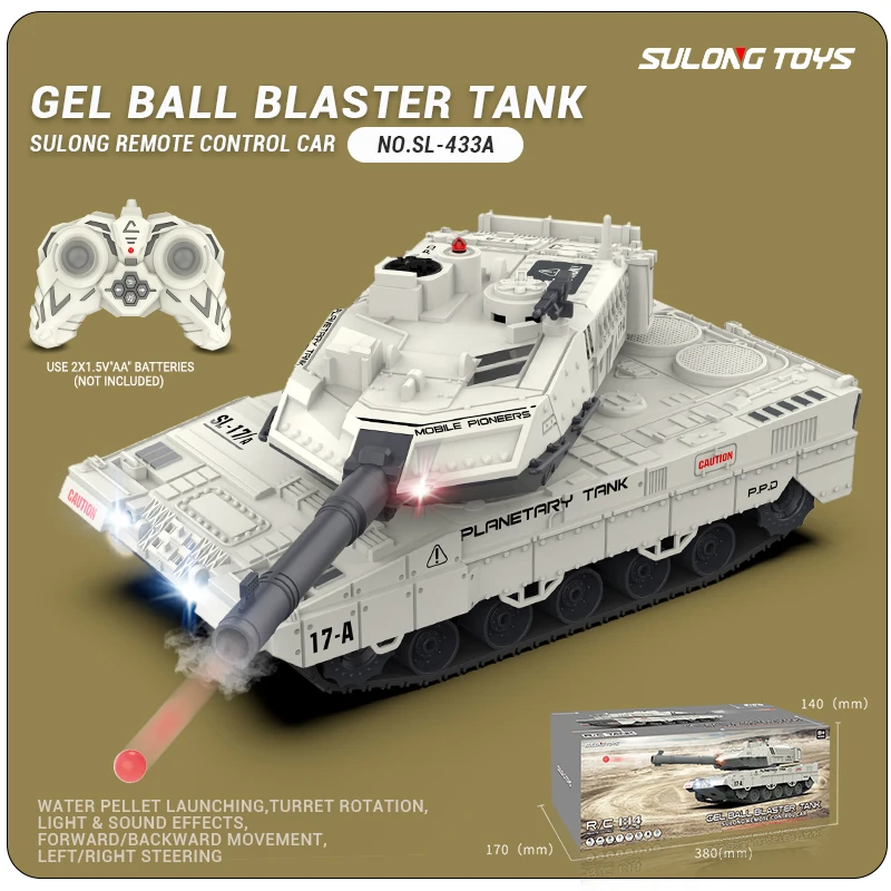 SL-433A 2.4g 1:14 8 canais simulado tanque de controle remoto carro bomba água combate modelo carro blindado brinquedo natal presente crianças re