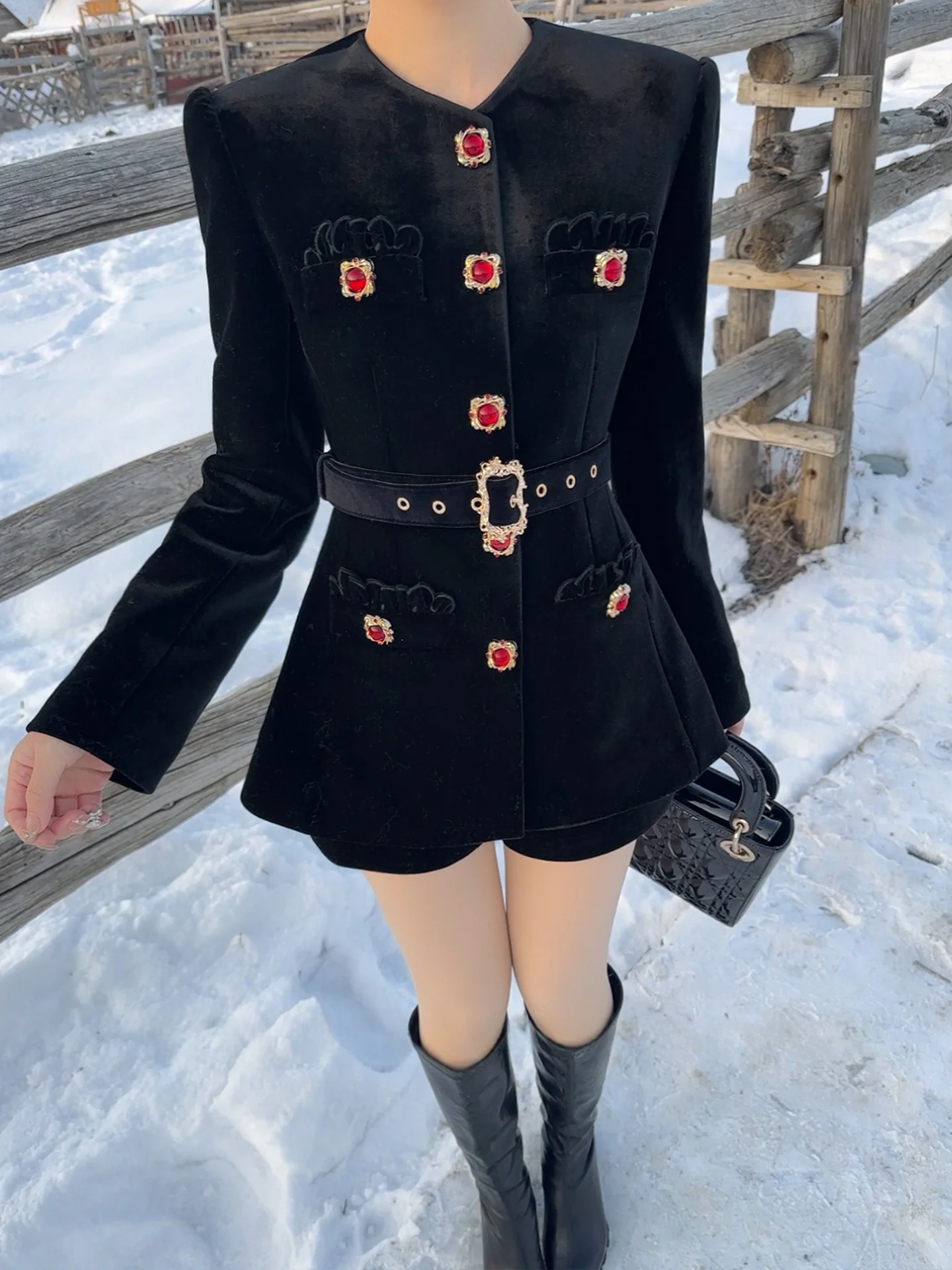 

Baroque Sle ort Bla Du down Jaet Women's Winter Waist-Cinching Coat Retro New Chinese Sle Quilted Vest