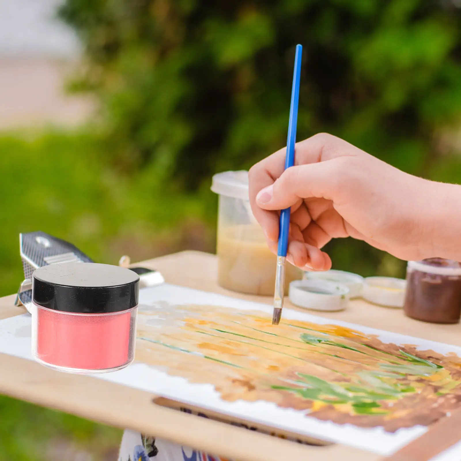 

5Pcs Glow in The Dark Pigment Powder for Nail Decoration Eye Shadow Lip Gloss Blusher DIY Epoxy Art Soap Colorant