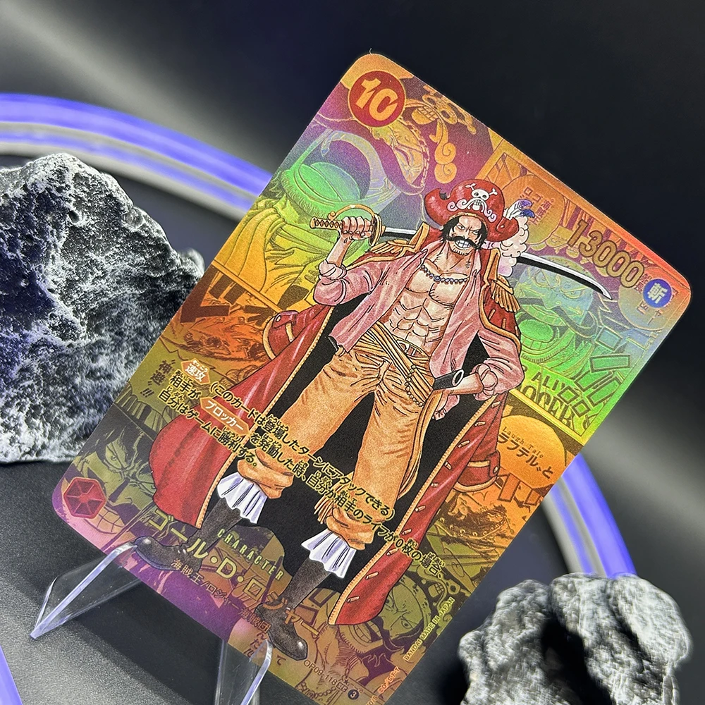 1 Buah OPCG Goldroger Kartu Koleksi Buatan Sendiri DIY Warna Refraksi Flash Versi Jepang Hadiah Ulang Tahun Kartu Koleksi Permainan