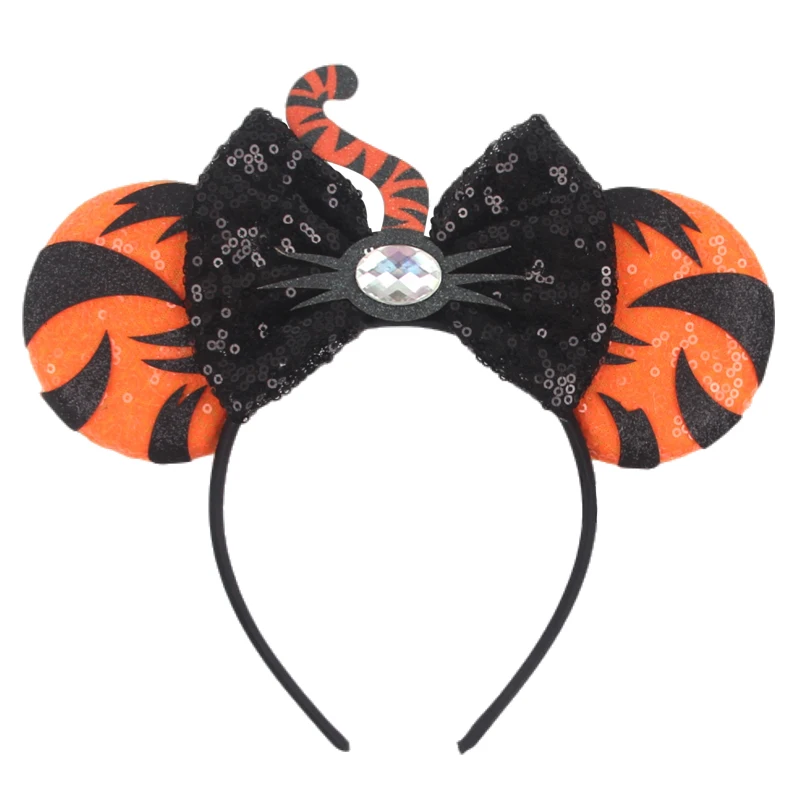 Cartoon-Schloss-Pailletten-Mausohren-Stirnband mit Pailletten-Schleife, Mädchen-Cosplay-Haarband, Partygeschenk für Erwachsene/Kinder, Kinder-Haaraccessoires – Detail 11
