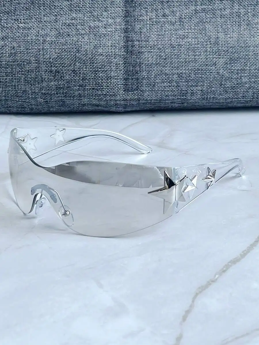 

Large Frame Unisex Fashion Star Sunglasses Y2K Style For Parties Beach Travel