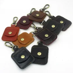 Mini Vintage Genuine Leather Card Wallet Men Business Id Card Holder Thin Coin Card Case Portable Small Cards Pack Pocket