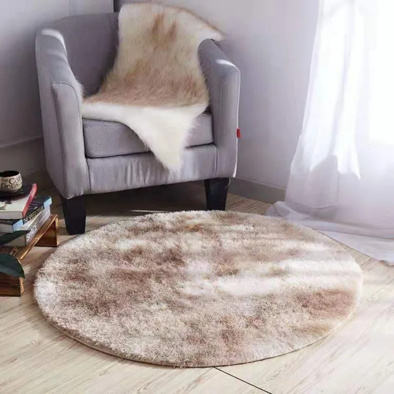 

Large Round Carpet 40/80/120/140/160cm Modern Shaggy Rugs And Carpets For Home Living Room Bedroom Red White Carpet Rug mat